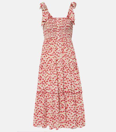 Triny polka-dot shirred midi dress - Poupette St Barth - Modalova