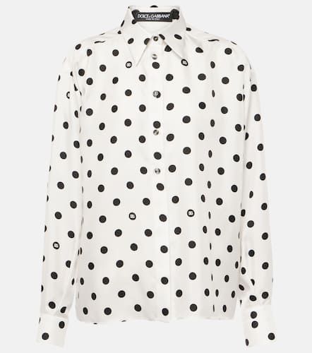 Camisa de sarga de seda con lunares - Dolce&Gabbana - Modalova