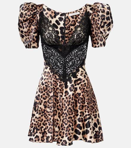 Abito corto in raso di seta con stampa - Rodarte - Modalova