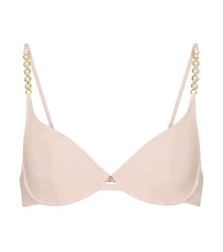 Faux pearl-embellished bikini top - Stella McCartney - Modalova