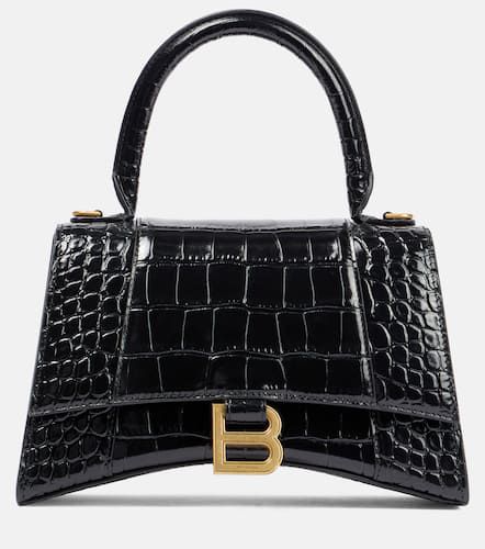 Hourglass Small croc-effect leather crossbody bag - Balenciaga - Modalova