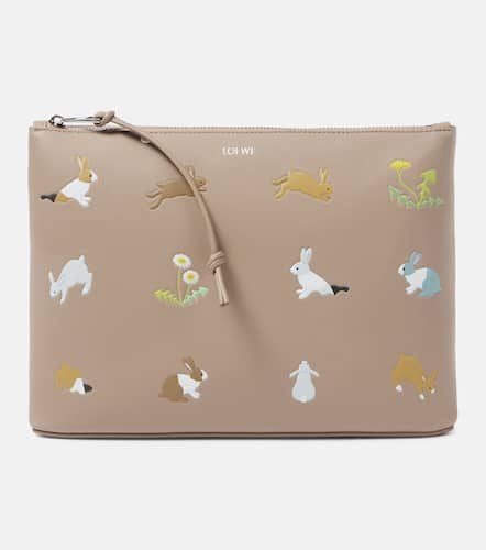 X Suna Fujita Bunnies Small leather pouch - Loewe - Modalova