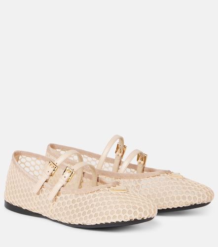 Prada Macrame mesh Mary Jane flats - Prada - Modalova