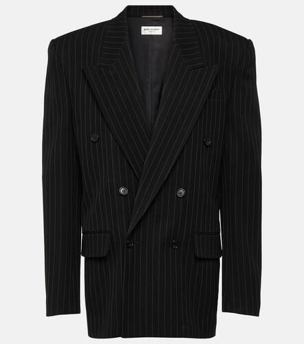 Pinstripe oversized wool-blend blazer - Saint Laurent - Modalova