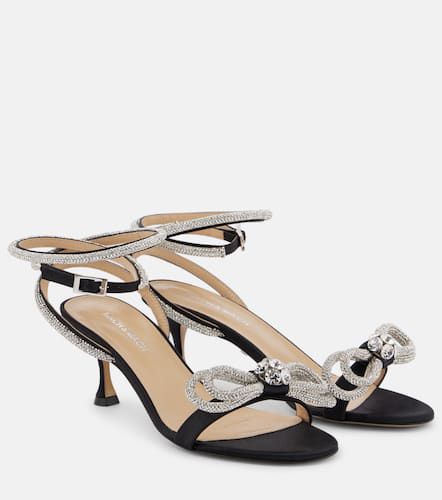 Double Bow embellished satin sandals - Mach & Mach - Modalova