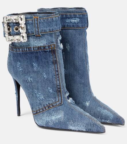 Botines en denim adornados - Dolce&Gabbana - Modalova