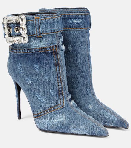 Embellished denim ankle boots - Dolce&Gabbana - Modalova