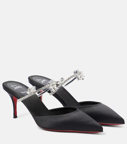 Mules Planet Queen 70 aus Satin mit Kristallen - Christian Louboutin - Modalova