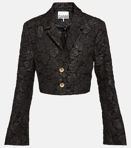 Ganni Jacquard cropped blazer - Ganni - Modalova