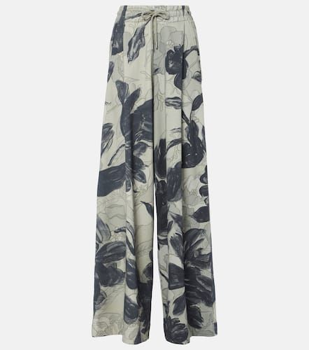 Pantalones de jersey floral - Dries Van Noten - Modalova