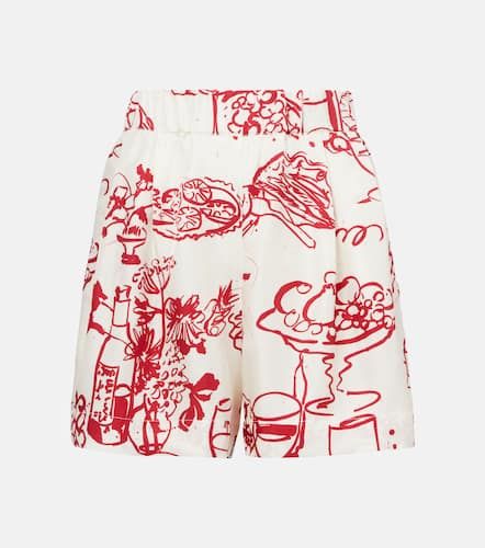 Bedruckte Shorts Zurich aus Seiden-Twill - Asceno - Modalova