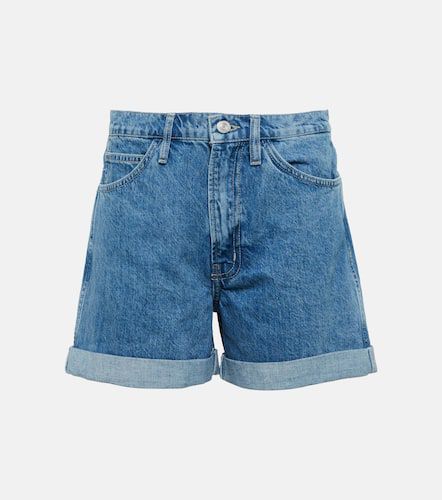 Shorts di jeans a vita alta con risvolto - Frame - Modalova