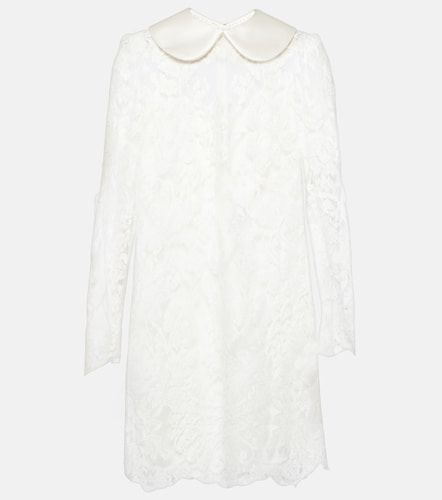 Abito corto in pizzo e satin - Dolce&Gabbana - Modalova