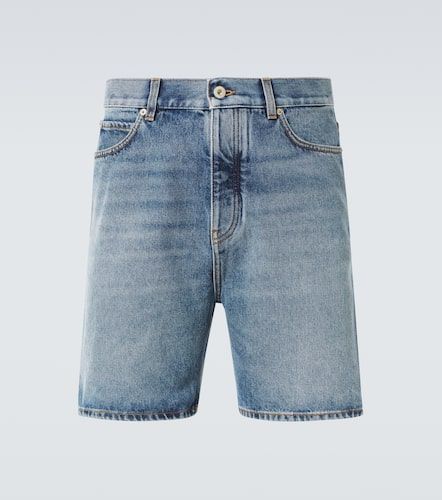 Loewe Leather-trimmed denim shorts - Loewe - Modalova