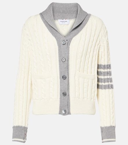 Cardigan 4-Bar in lana a trecce - Thom Browne - Modalova