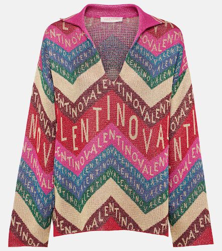 Pullover con intarsi e logo - Valentino - Modalova