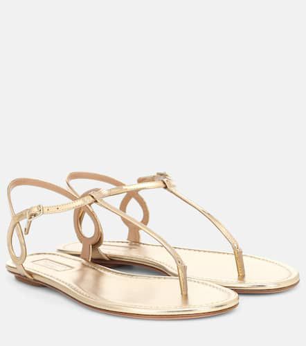 Sandalen Almost Bare aus Metallic-Leder - Aquazzura - Modalova