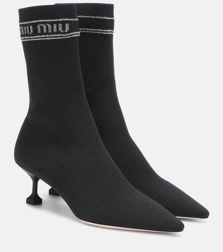 Miu Miu Botas calcetín con logo - Miu Miu - Modalova