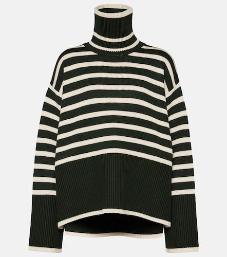 Striped wool and cotton turtleneck sweater - Toteme - Modalova