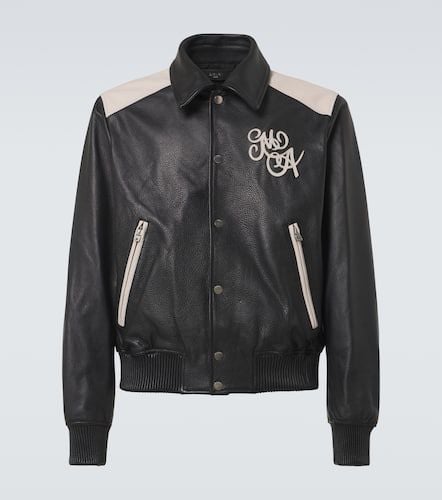 MA Swirl leather varsity jacket - Amiri - Modalova