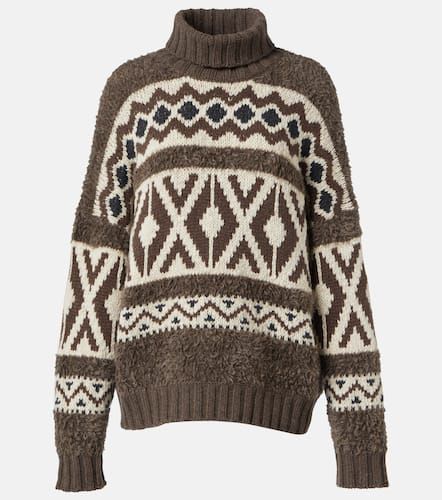 Intarsia wool turtleneck sweater - Brunello Cucinelli - Modalova