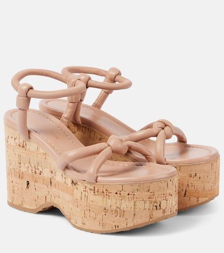 Leather wedge sandals - Gianvito Rossi - Modalova