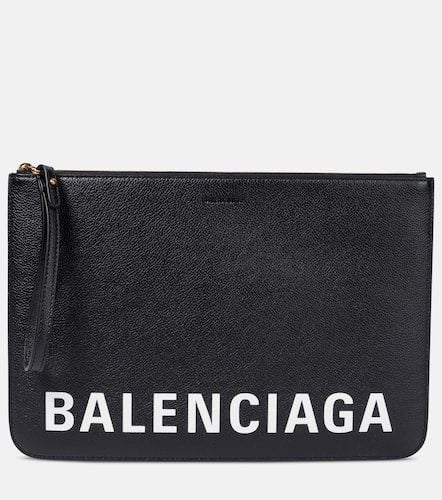 Balenciaga Logo leather pouch - Balenciaga - Modalova