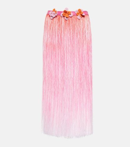 Falda midi Ombré con piel y borla - Roberta Einer - Modalova