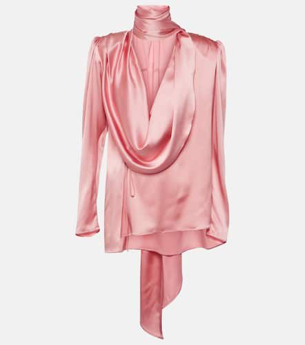 Draped silk-blend blouse - Magda Butrym - Modalova