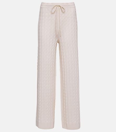 Cable-knit wool-blend wide-leg pants - Toteme - Modalova