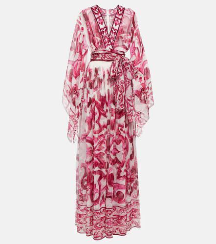 Majolica silk maxi dress - Dolce&Gabbana - Modalova