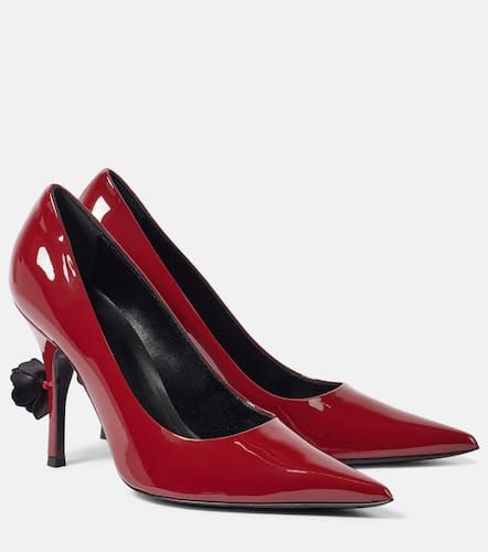 Floral-appliquÃ© patent leather pumps - Magda Butrym - Modalova