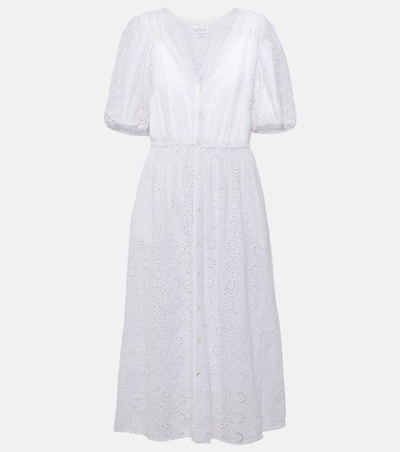 Broderie anglaise cotton midi dress - Velvet - Modalova