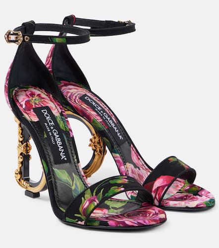 DG floral printed leather sandals - Dolce&Gabbana - Modalova