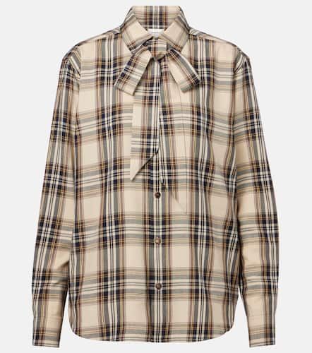 Cassandre plaid cotton-blend shirt - Saint Laurent - Modalova