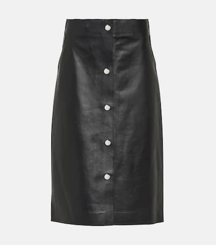 High-rise leather midi skirt - Victoria Beckham - Modalova