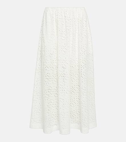 Falda midi de algodón con ojales - Toteme - Modalova