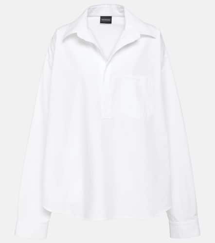 Oversized cotton poplin shirt - Balenciaga - Modalova