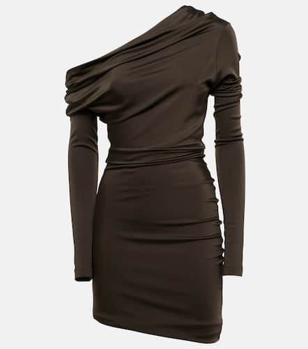 Draped one-shoulder jersey minidress - Alexander McQueen - Modalova