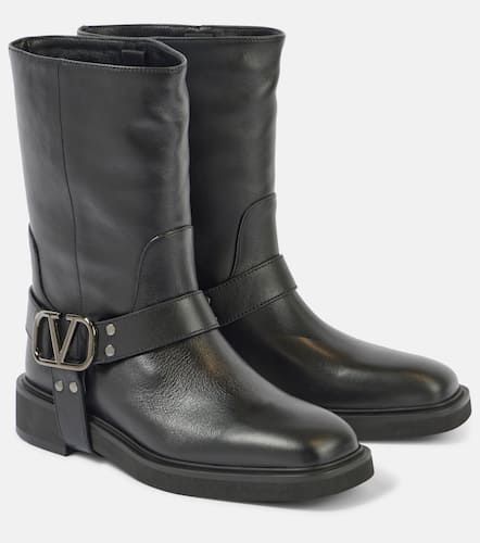 VLogo Signature leather biker boots - Valentino Garavani - Modalova