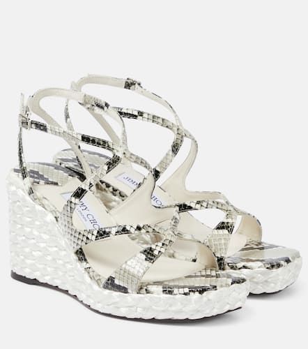 Wedge-Sandalen Ayla 85 aus Leder - Jimmy Choo - Modalova