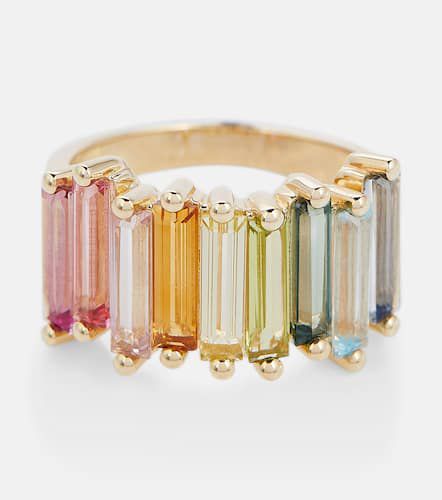 Rainbow 14kt gold ring with topazes - Suzanne Kalan - Modalova