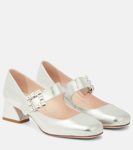 Très Vivier metallic leather Mary Jane pumps - Roger Vivier - Modalova