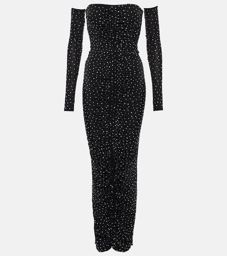 Embellished strapless jersey maxi dress - Alex Perry - Modalova