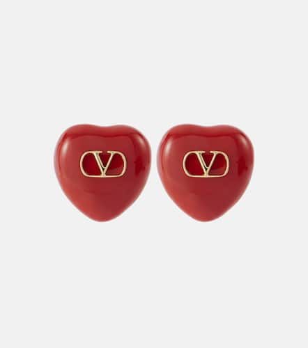 Pendientes de clip Coeur Royal con esmalte - Valentino - Modalova