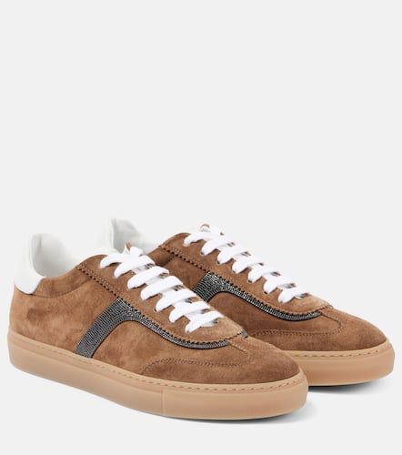 Verzierte Sneakers aus Veloursleder - Brunello Cucinelli - Modalova