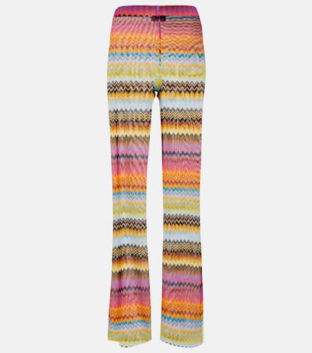 Zig-zag knit high-rise slim pants - Missoni Mare - Modalova