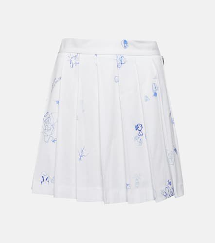 Printed pleated cotton miniskirt - Vetements - Modalova