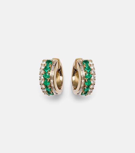 Lola 18kt earrings with emeralds and diamonds - Anita Ko - Modalova