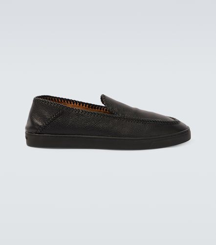 Leather slip-on shoes - Giorgio Armani - Modalova